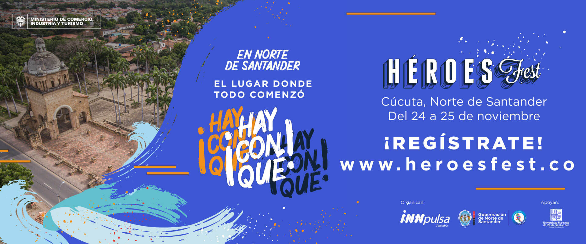 Banner de invitación al Evento Heroes Fest de Norte de Santander