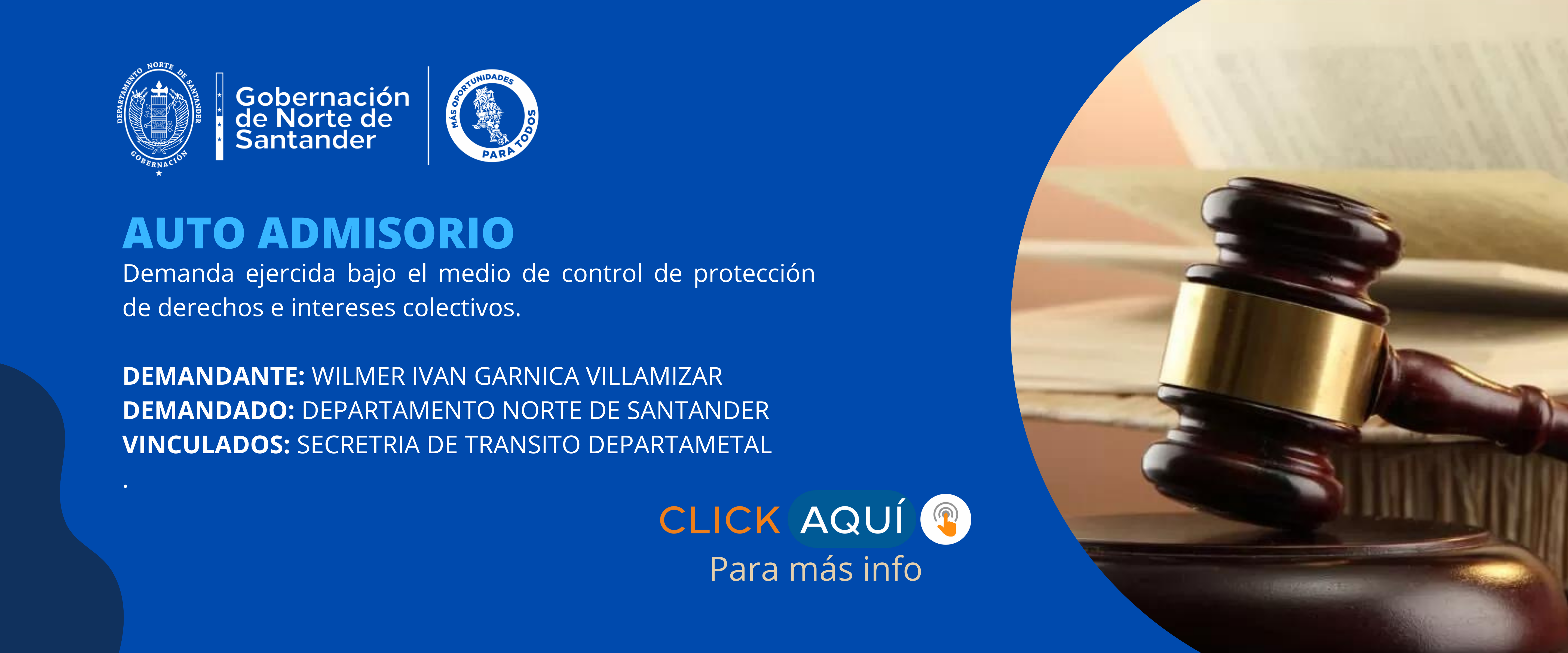 Este enlace abre el documento Auto admisorio - Demanda ejercida bajo el medio de control de protección de derechos e intereses colectivos