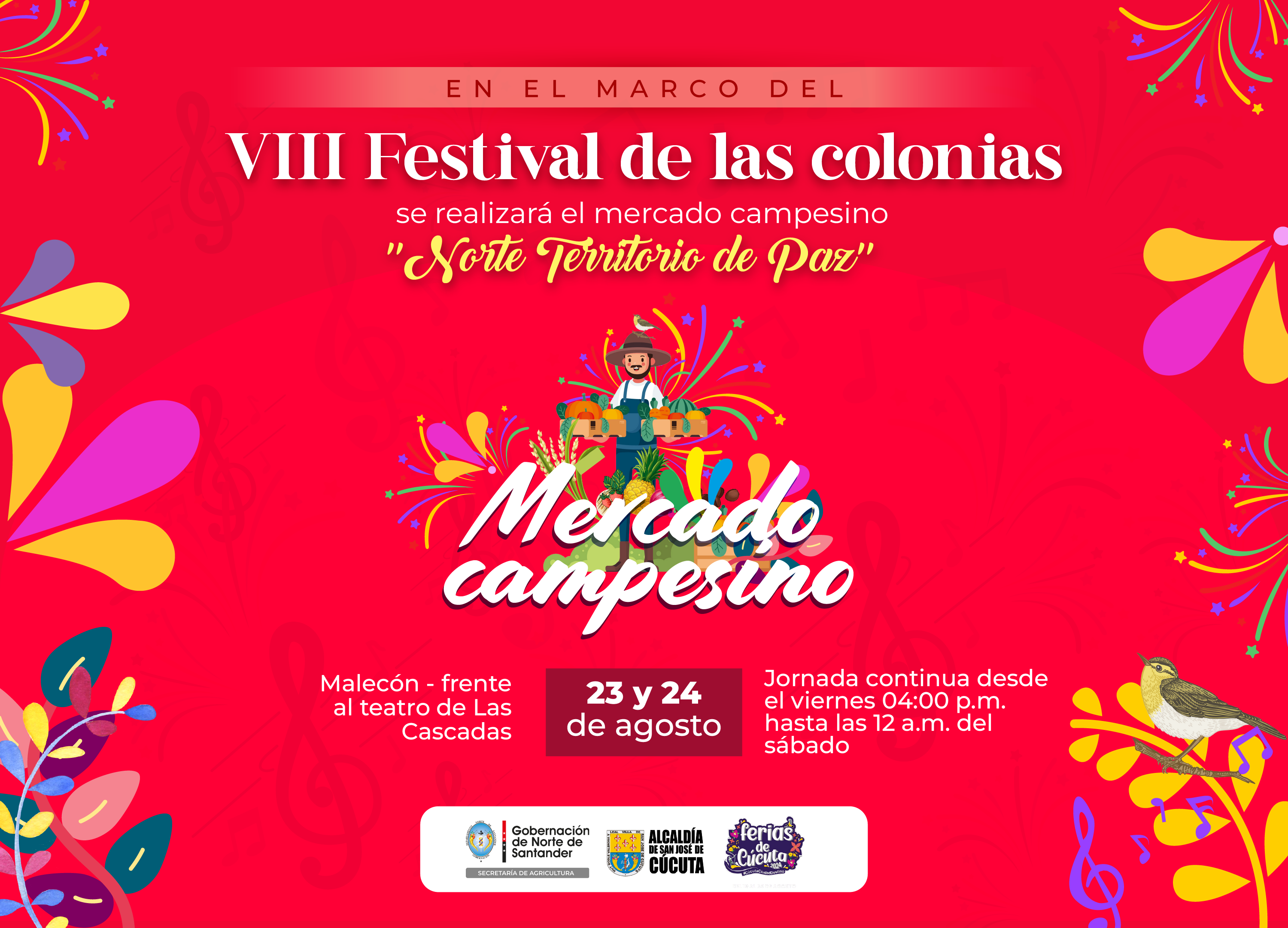 Habrá mercado campesino en el Festival Departamental de las Colonias