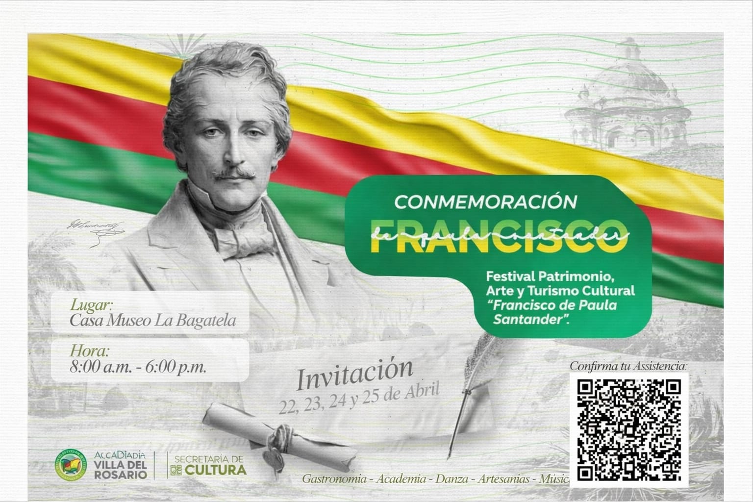 Norte de Santander celebrará el festival patrimonio, arte y turismo cultural “Francisco de Paula Santander”