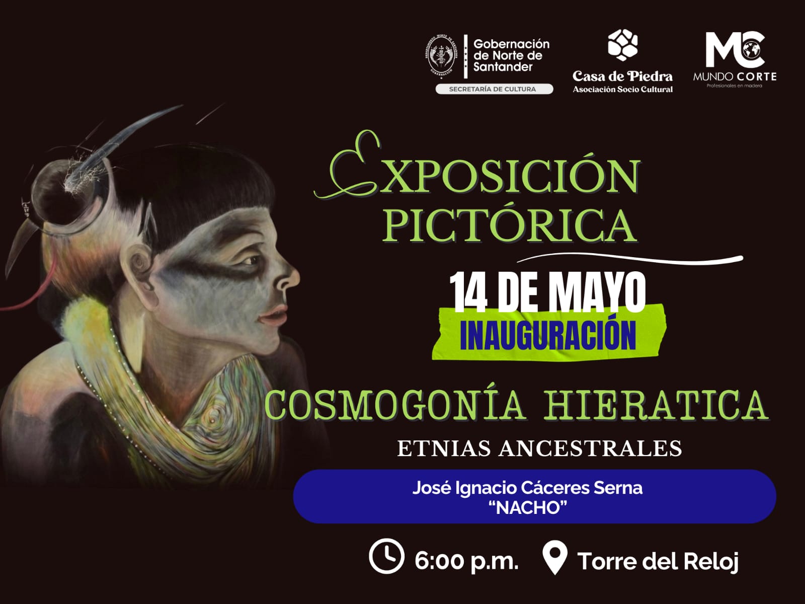 Exposición “Cosmogonía Hierática: Etnias Ancestrales” llega a la Torre del Reloj