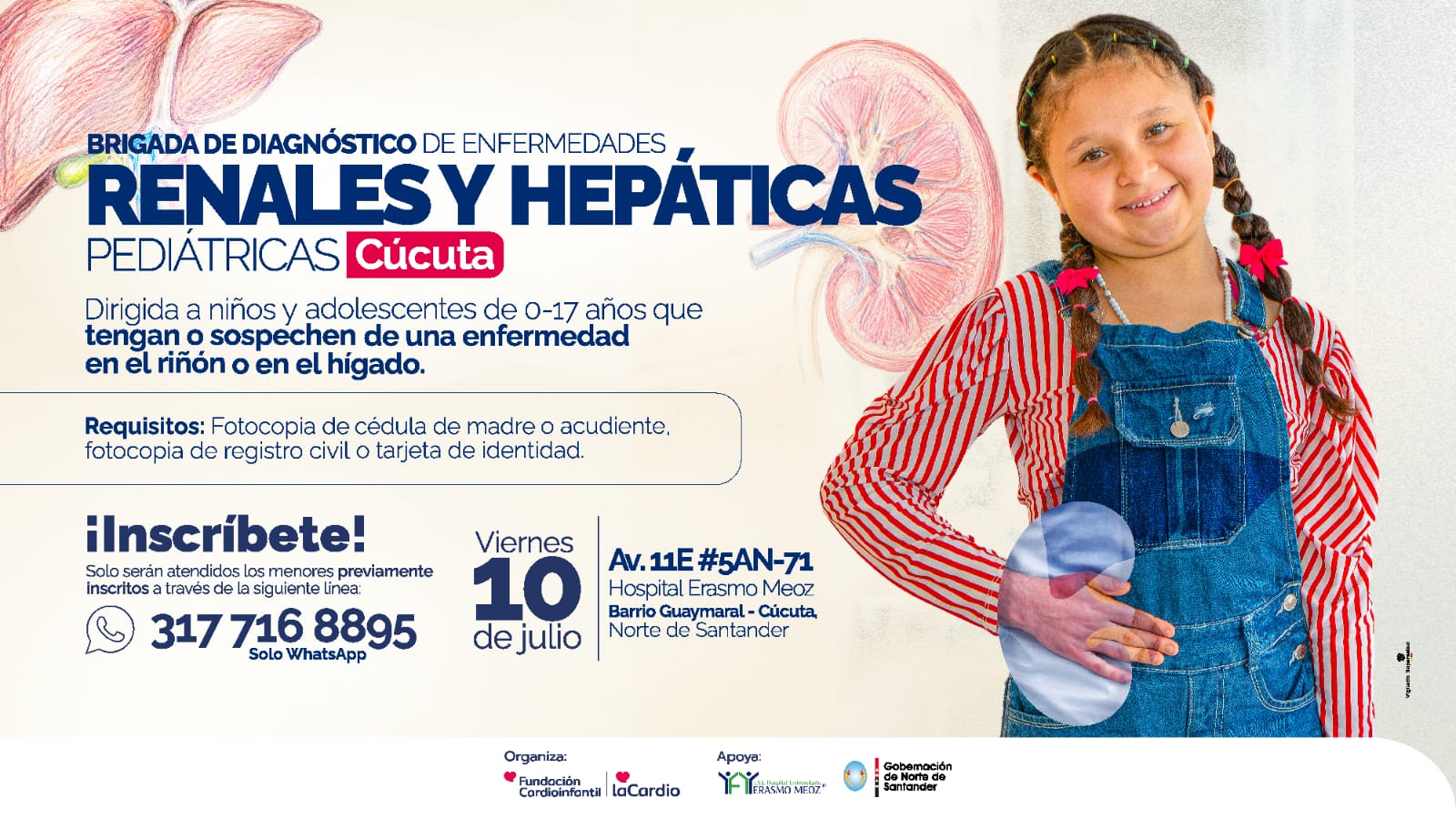 Abiertas inscripciones para la 3ª Brigada de Diagnóstico de Enfermedades Renales y Hepáticas Pediátricas