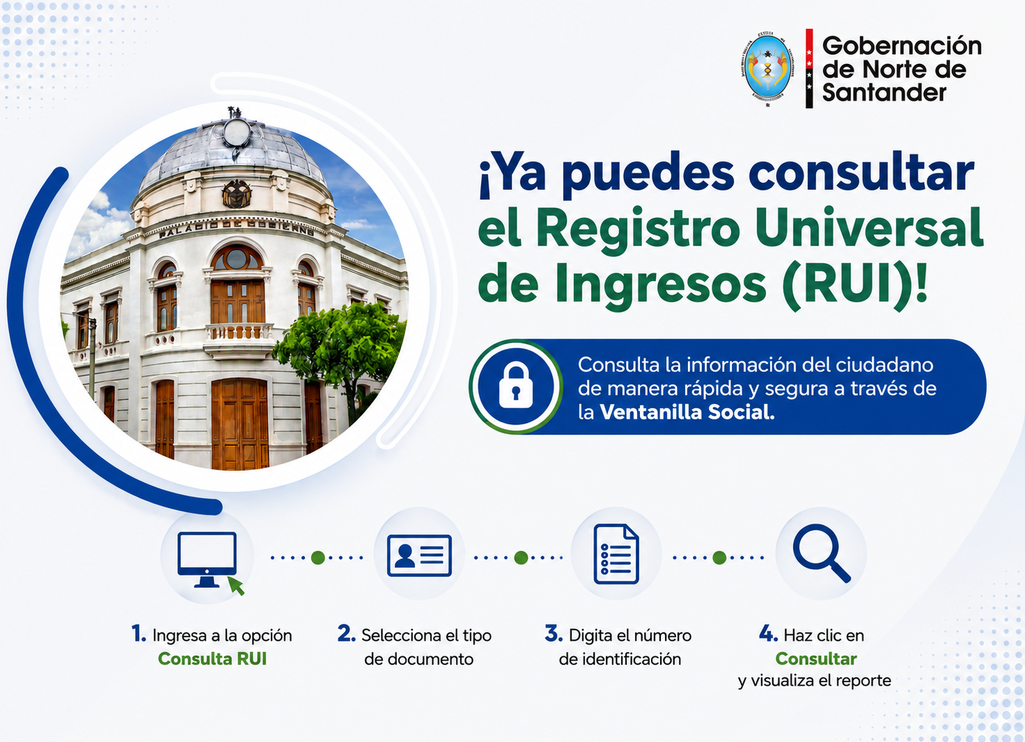 Gobernación invita a consultar el Registro Universal de Ingresos (RUI)